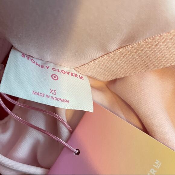 Stoney Clover x Target Pink Ribbed One Piece Cheeky High Leg Swimsuit XS 0 2 new - Picture 11 of 14